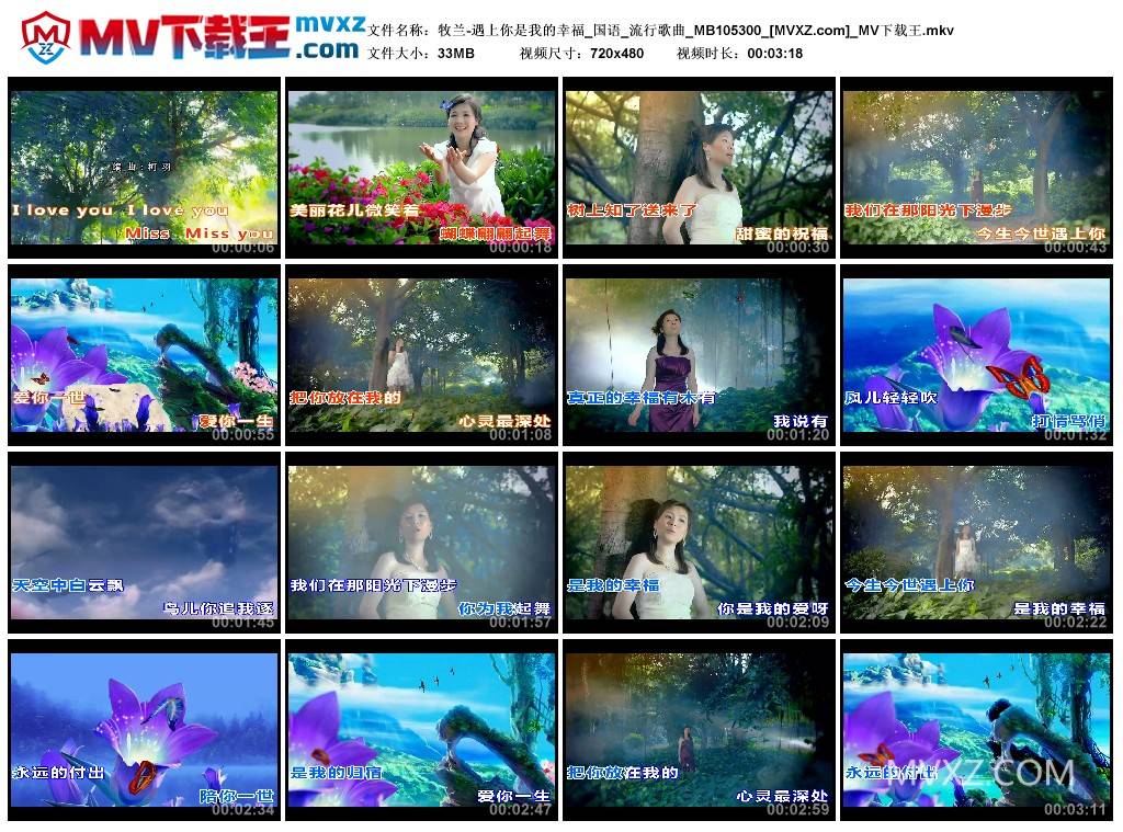 牧兰-遇上你是我的幸福_国语_流行歌曲_MB105300